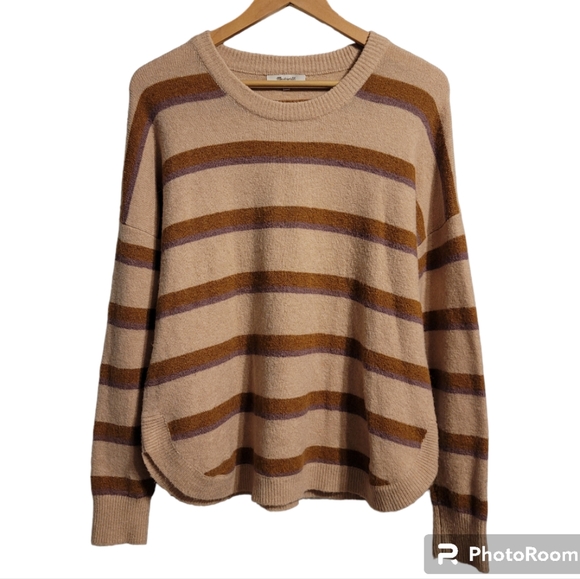 Madewell Sweaters - Madewell Westlake Striped Pullover Sweater Womens Small Multi Coziest Yarn Comfy